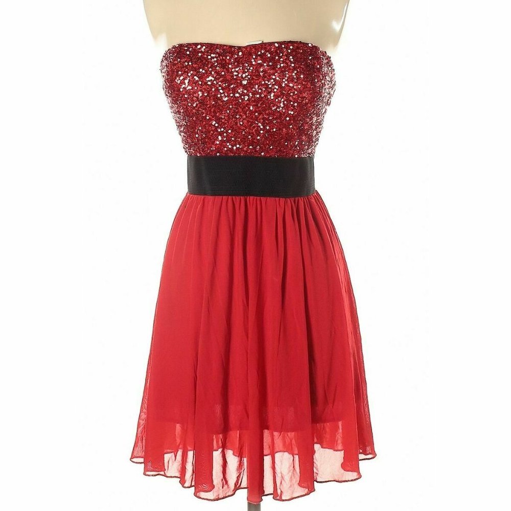 Mint Green Women Red Cocktail Dress S